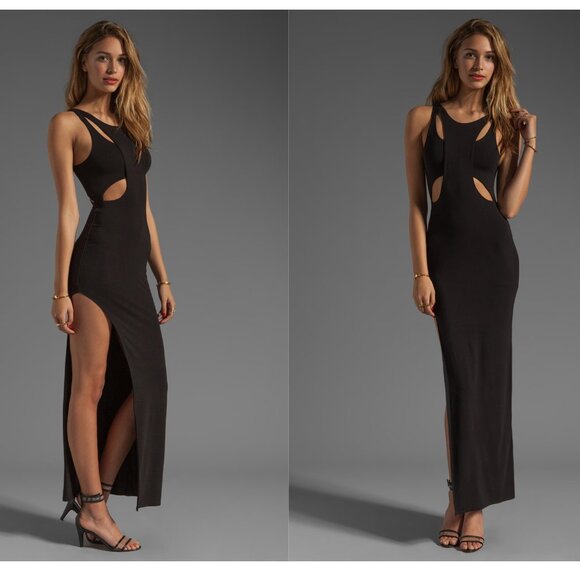 Dresses & Skirts - NWT Blessed Are Meek S Sexy Holey Smoke BodyCon Dress Black Cut Out Boho Fitted